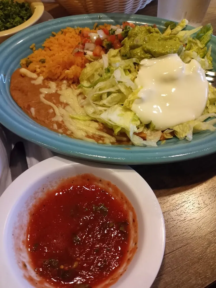 Beans Rice and Guacamole Salad