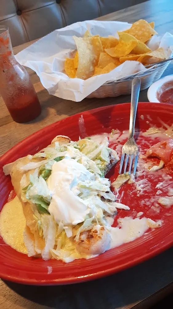 Two Tacos Enchilada and Chile Con Queso